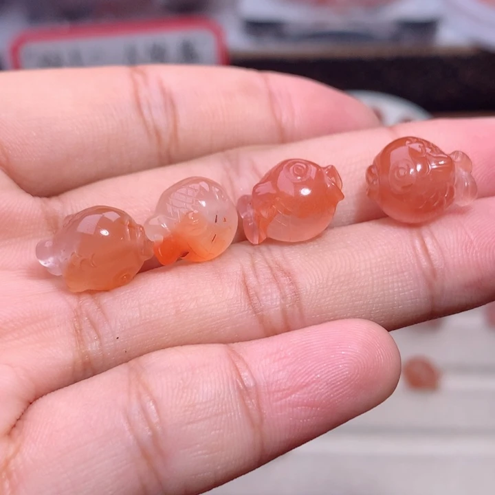 课***）南红玛瑙未镶嵌南红嘟嘟鱼2