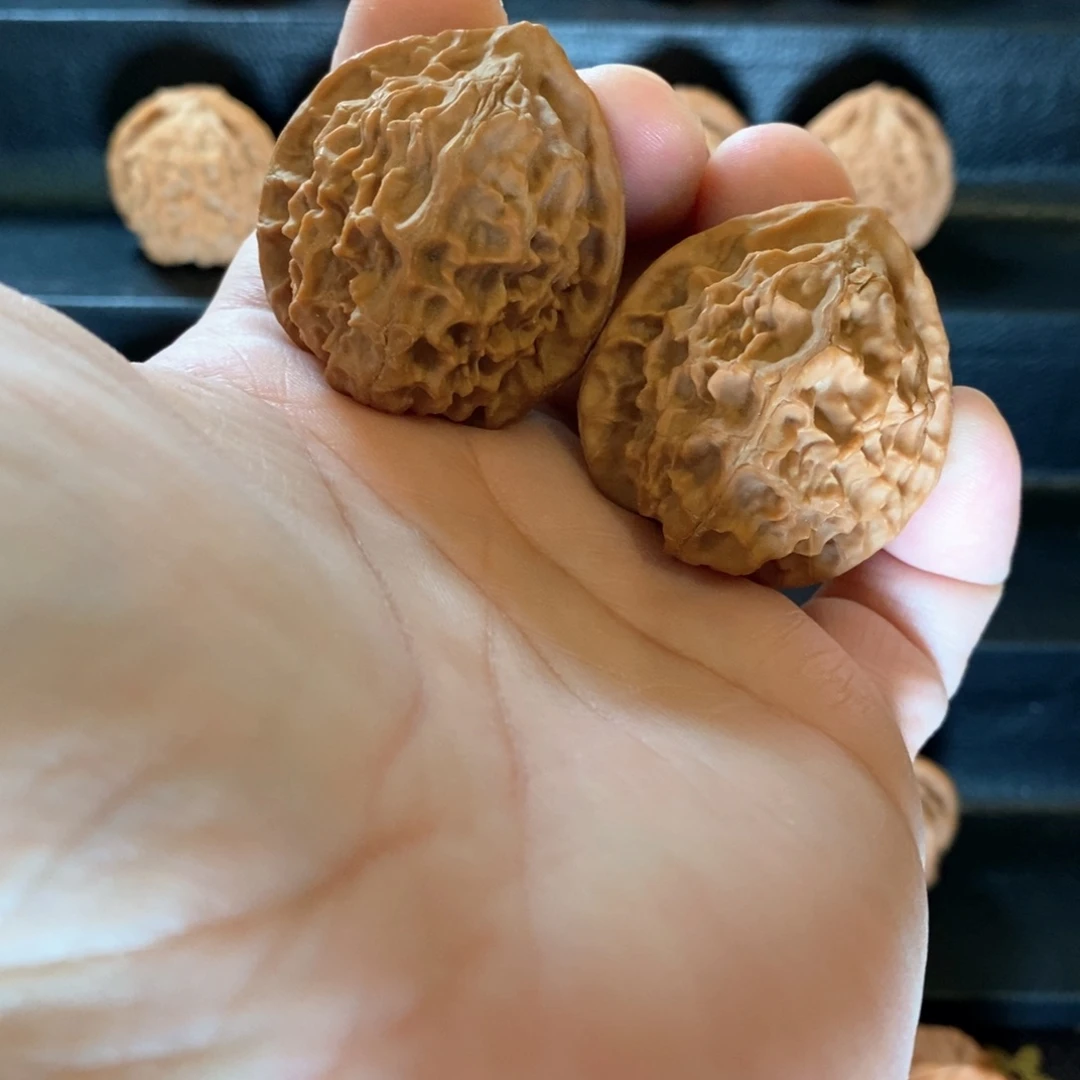 桃核把件山地龙鳞纹38