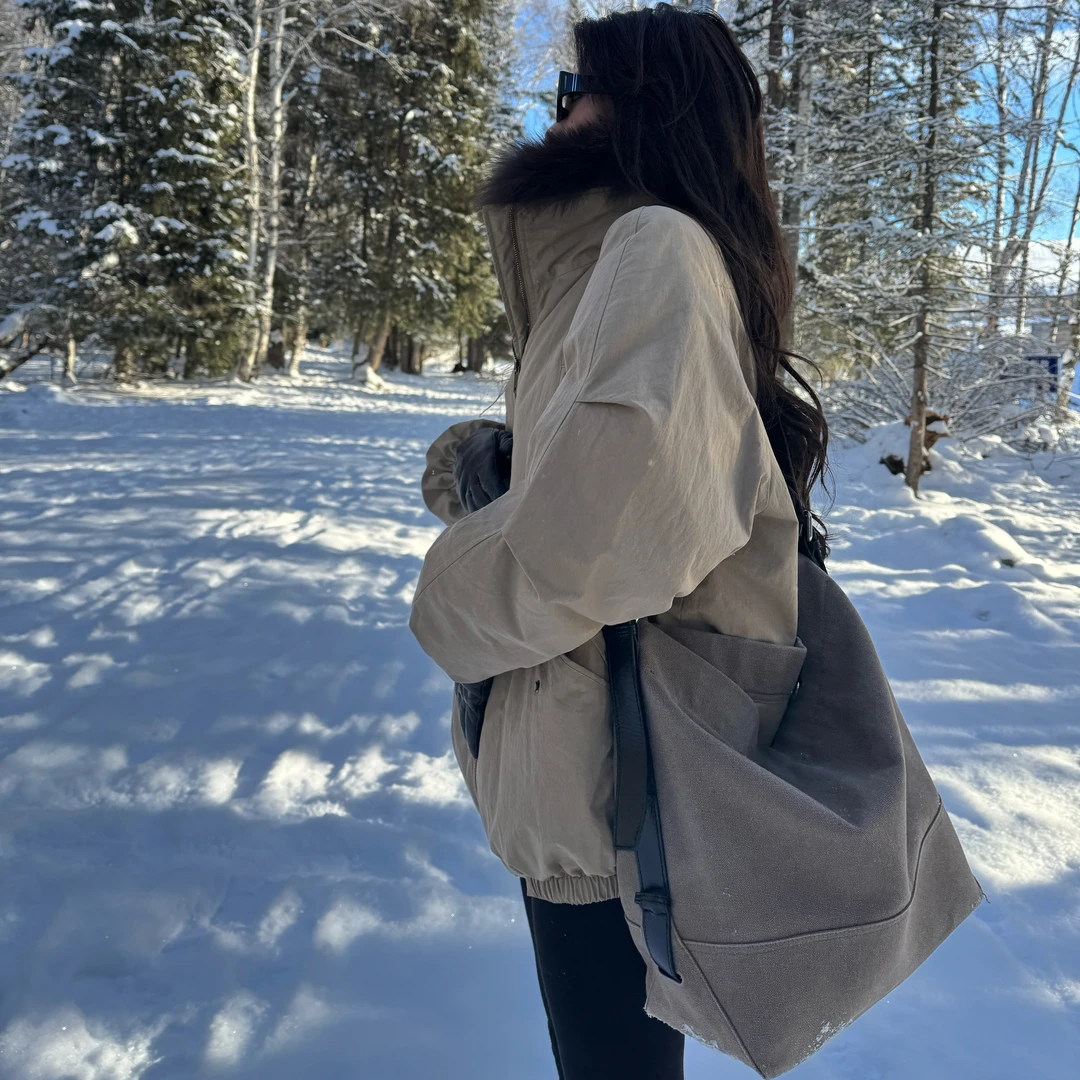 R-HER【巴恩绒服】90鹅绒服巴恩风气质派克服复古加厚外套RW50C9627