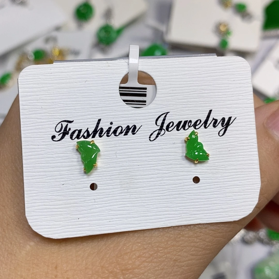 【闪购商品】18K金镶嵌戒指翡翠耳环