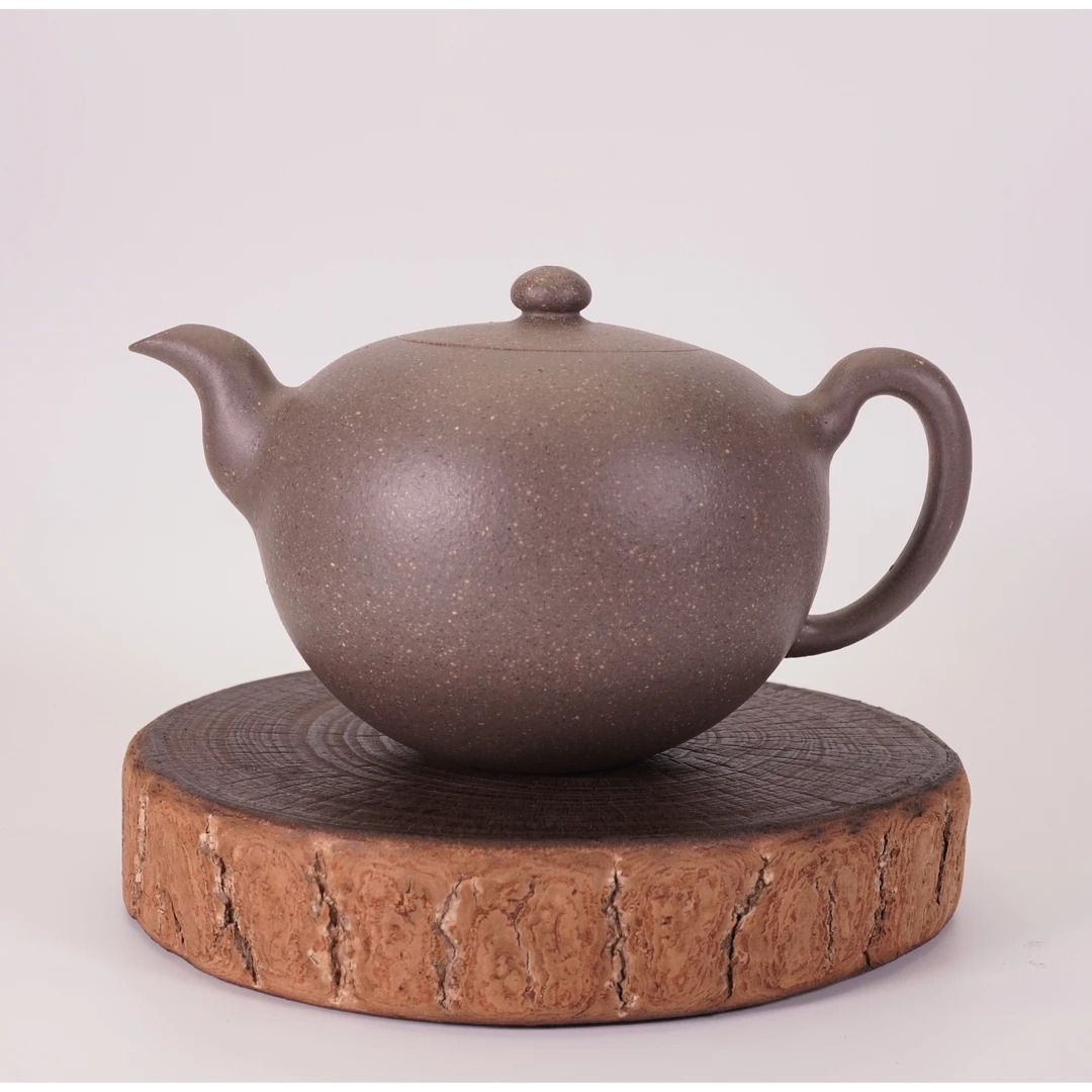 一壶堂甄选 · 一粒珠壶 青灰段泥 310CC 宜兴 手工 紫砂壶