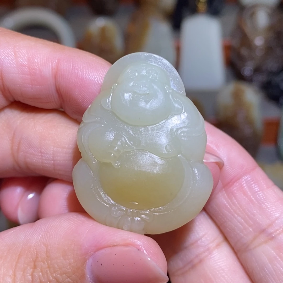定制和田玉济*开心佛