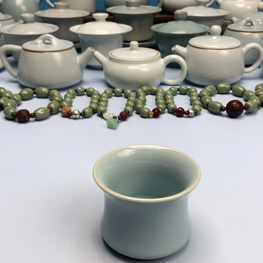 杯天青马蹄杯原矿原釉原产地