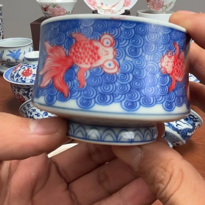 摆件陶微瑕金玉满堂大杯子景德镇发货
