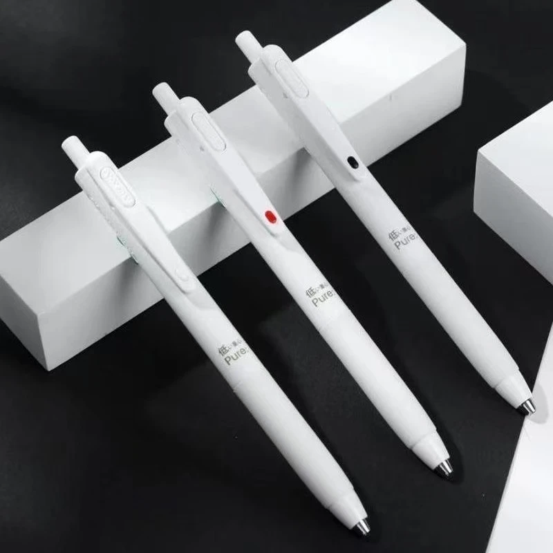 【】爱加AK22按动重心中性笔CST0.5笔头大容量黑芯学生顺滑简约