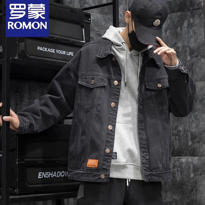 罗蒙2025新款秋冬季立领长袖收口袖中性风男夹克工装潮流秋季港风