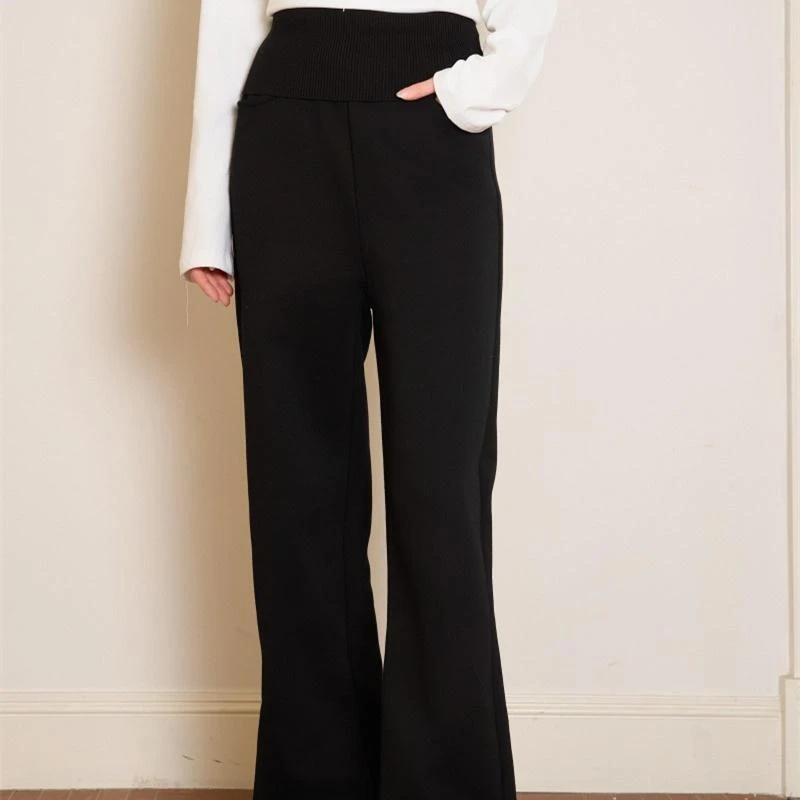 CLOUD SEASON 高腰翻折直筒裤 CKZ25019