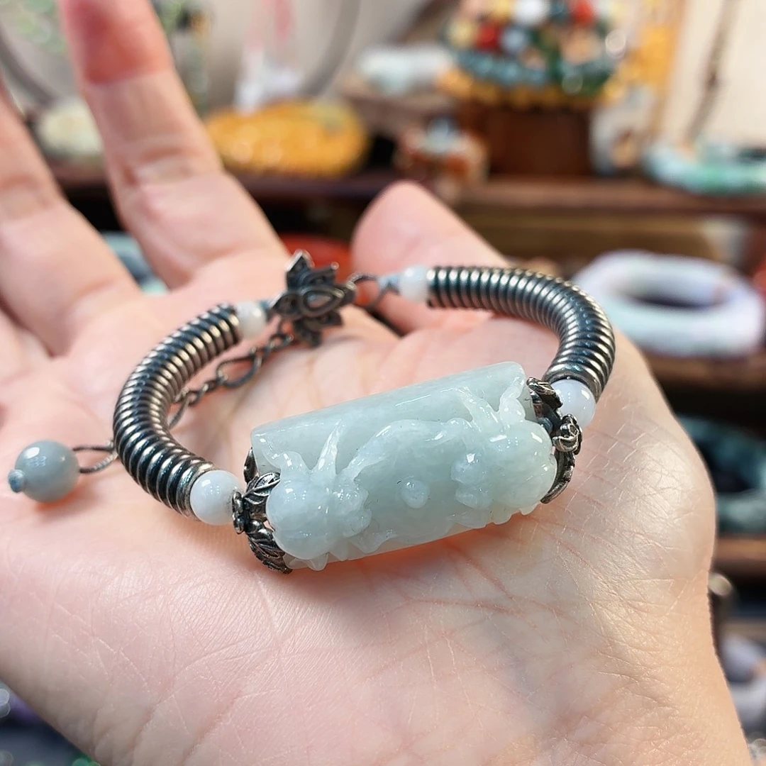 翡翠未镶嵌手链手串