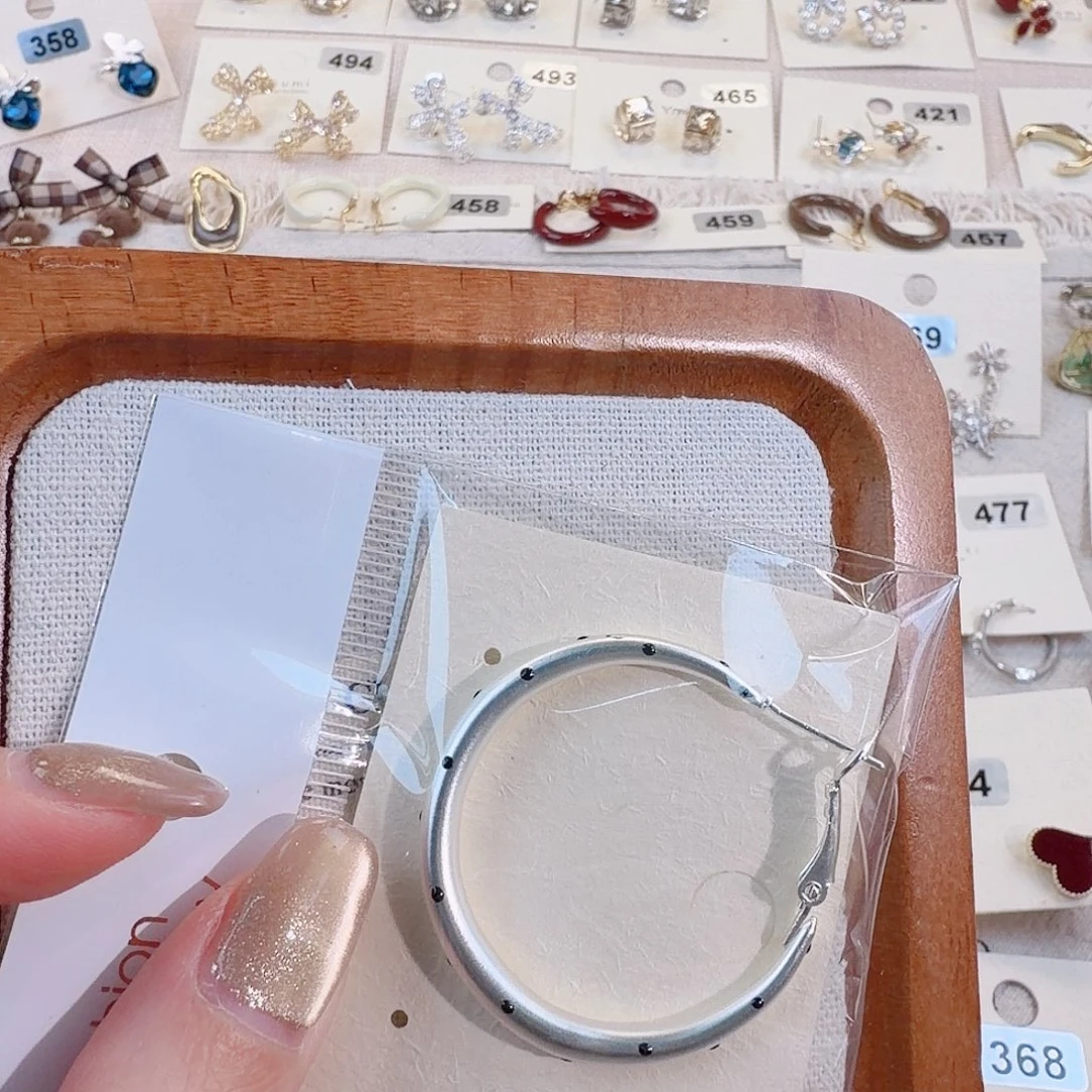 仿珍珠铜合金925银耳圈
