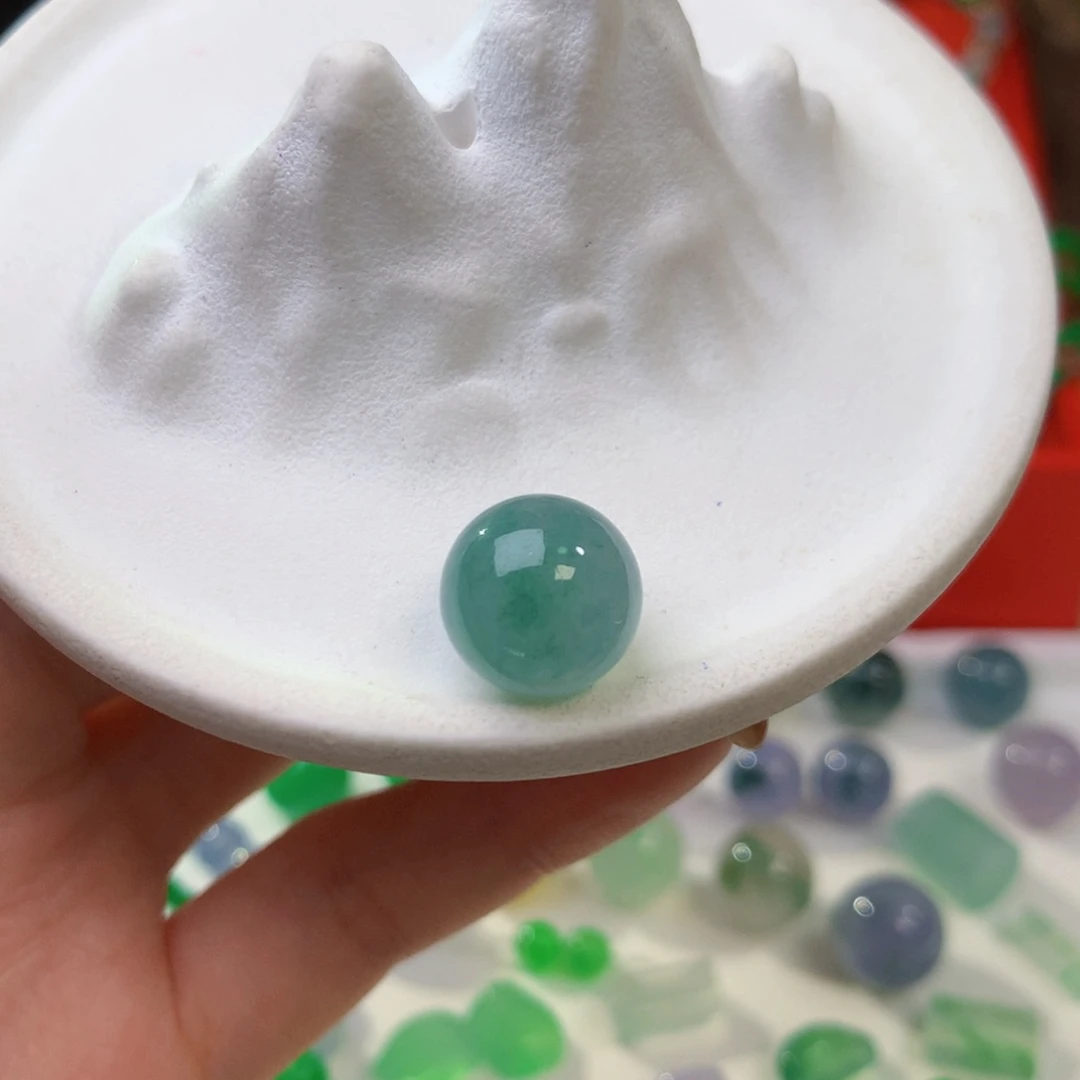 未镶嵌定制翡翠晴水飘花 卡12 j11  毛货抛光定制