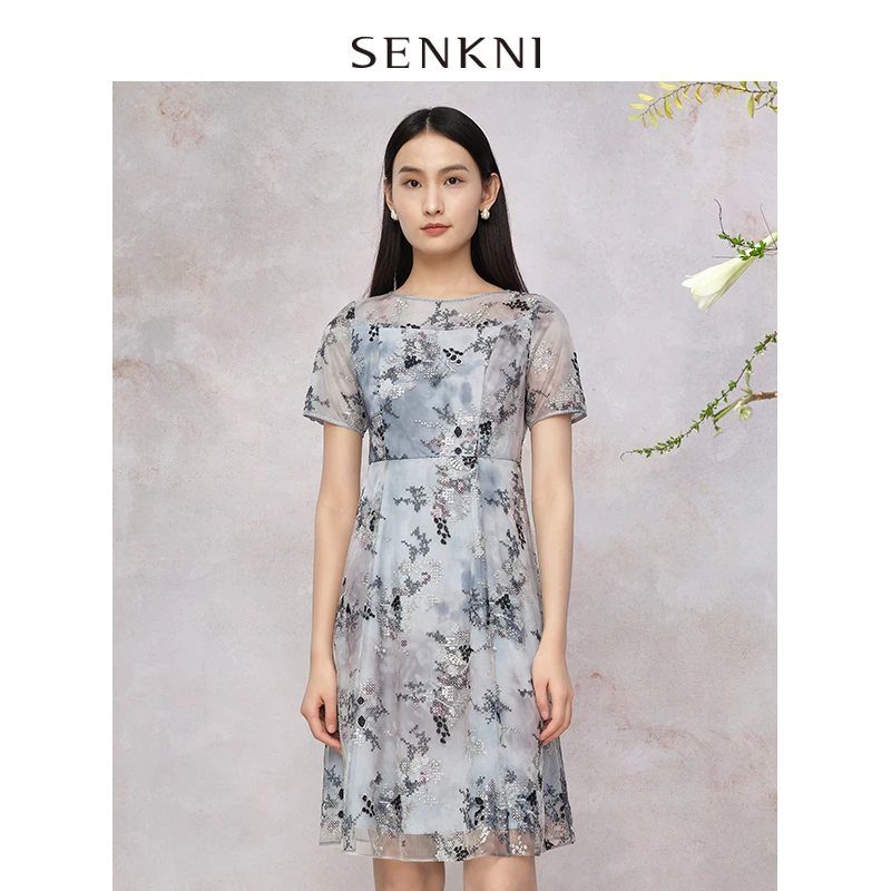 圣可尼刺绣连衣裙S161209LD