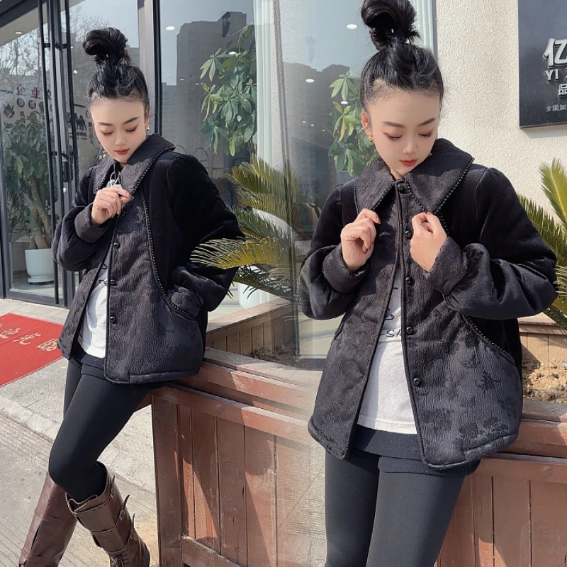 【李丽原创】2024新款女士加绒加厚睡衣三层夹棉冬季长款家居服套