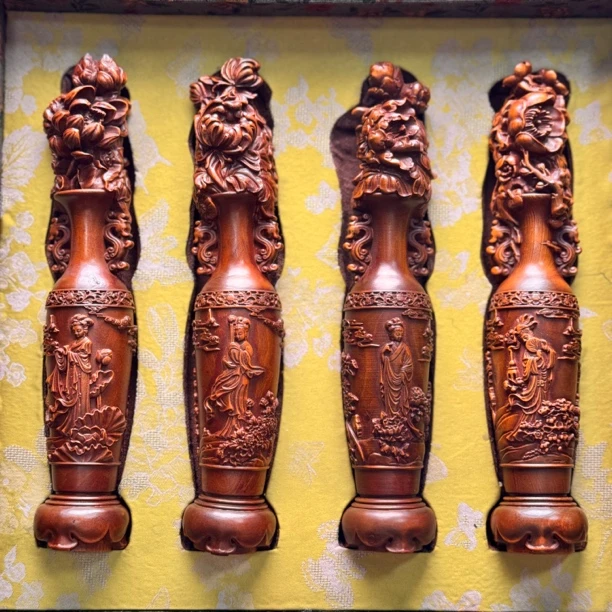 【闪购商品】黄杨木梅兰竹菊四大美女摆件