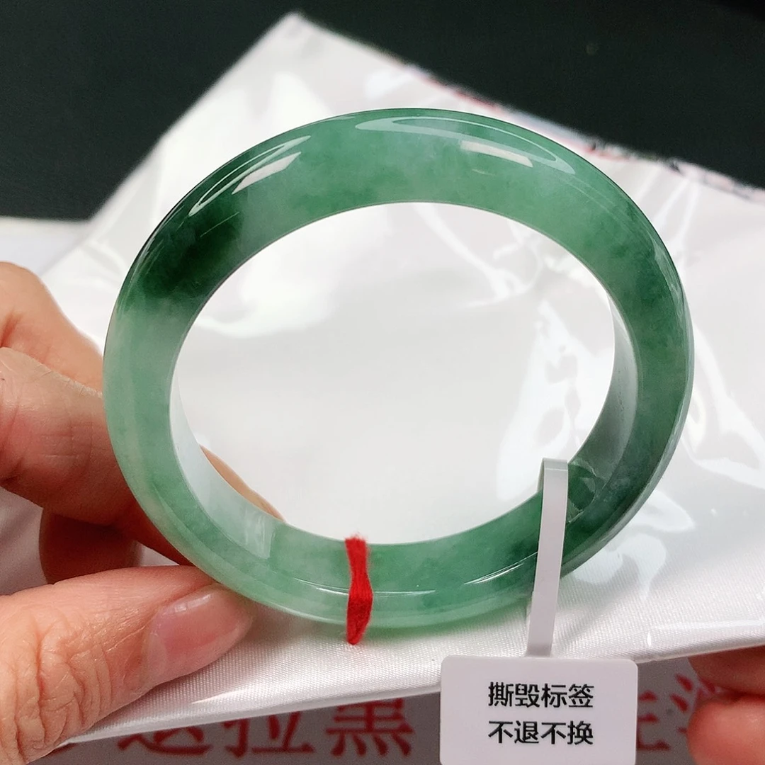 翡翠手镯未镶嵌缅甸天然53-54