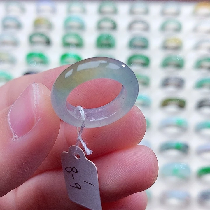 翡翠未镶嵌戒指8-9号