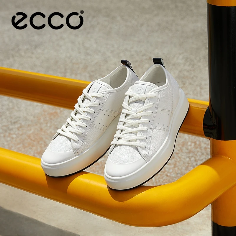 ECCO爱步男款休闲鞋 25年舒适耐磨平底板鞋 街头ACE 856814