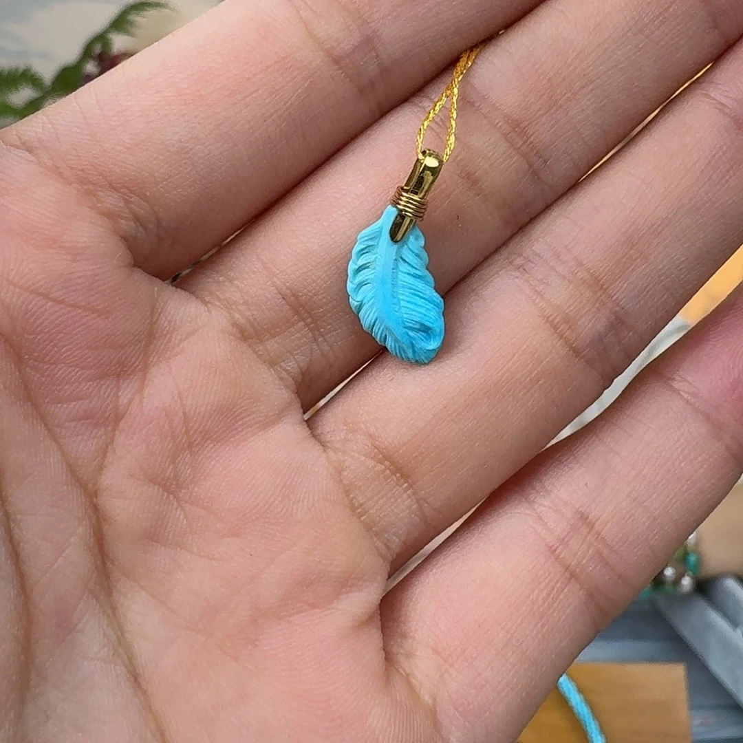 绿松石18K金镶嵌珠宝奇石