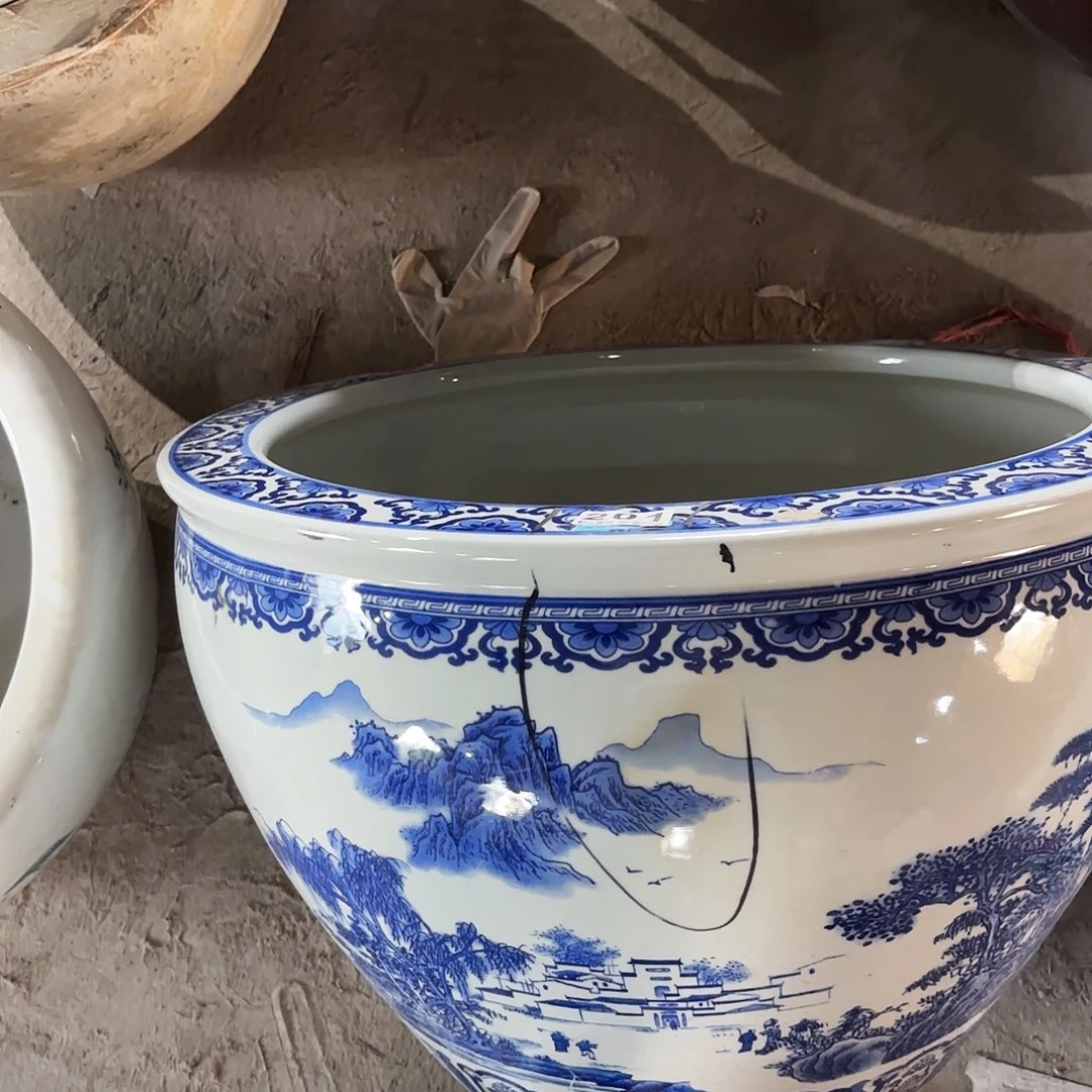 缸56瑕疵陶瓷201青花江南
