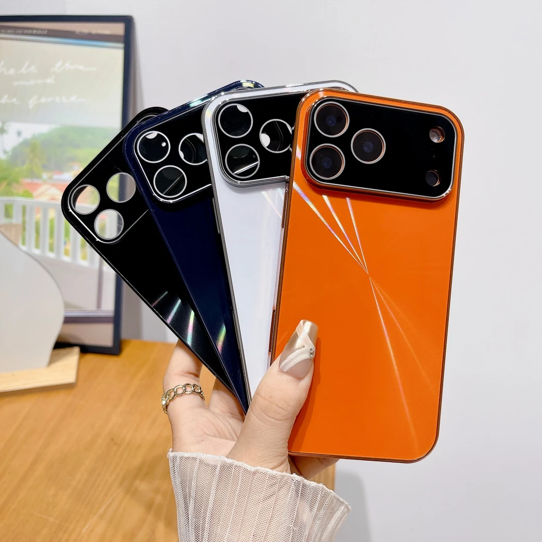 镜头全包适用新款苹果17promax手机壳电镀CD纹iphone16全包防摔15