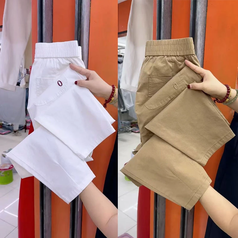 夏季新款小个子九分休闲裤女2025夏季百搭小脚哈伦裤裤子女款夏季