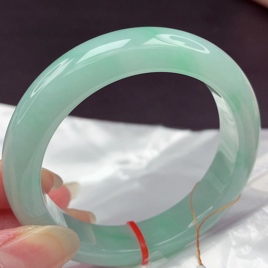 翡翠未镶嵌手镯54圈091