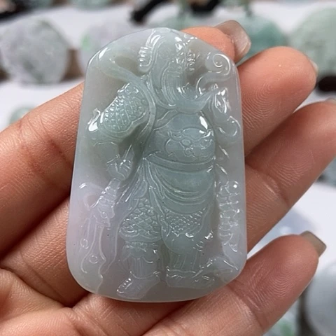 翡翠颈饰未镶嵌关二爷福利