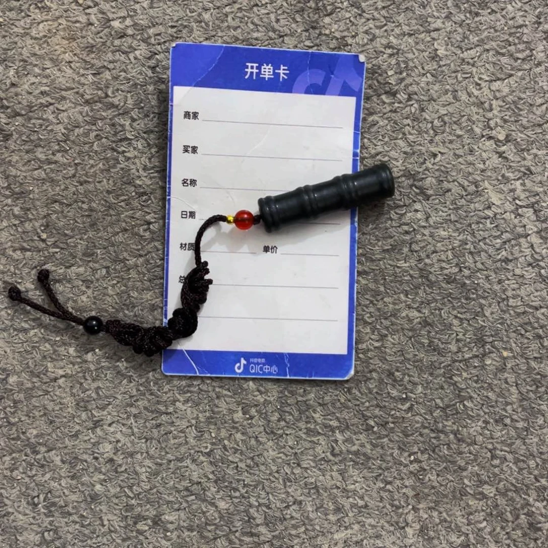 和田玉竹节未镶嵌麒****4