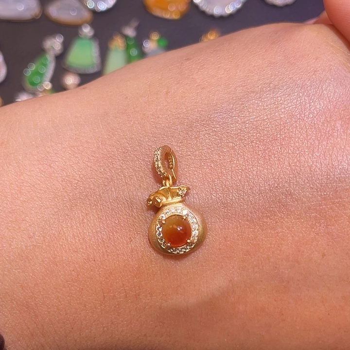 翡翠银S925镶嵌颈饰