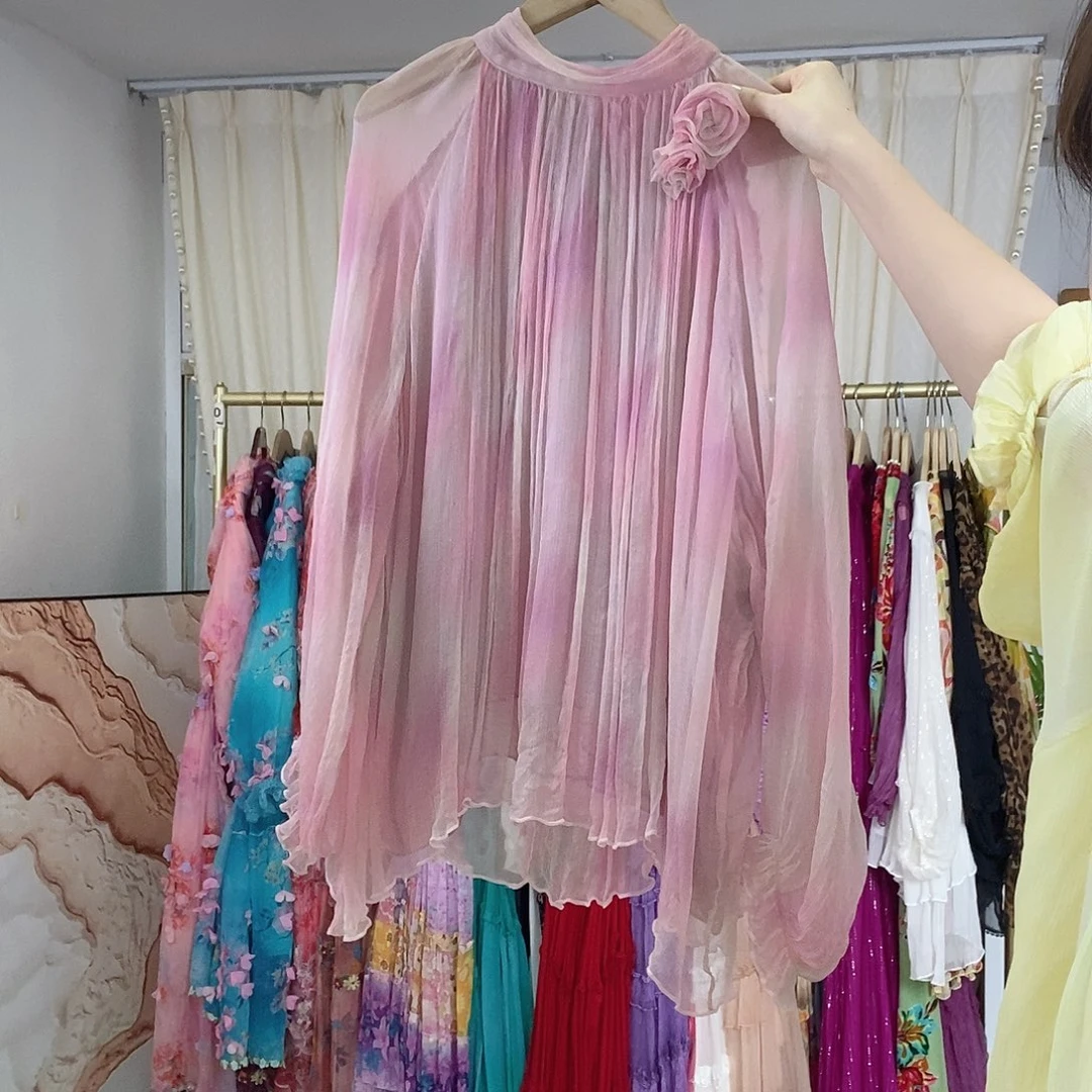 桑蚕丝连衣裙女中长款