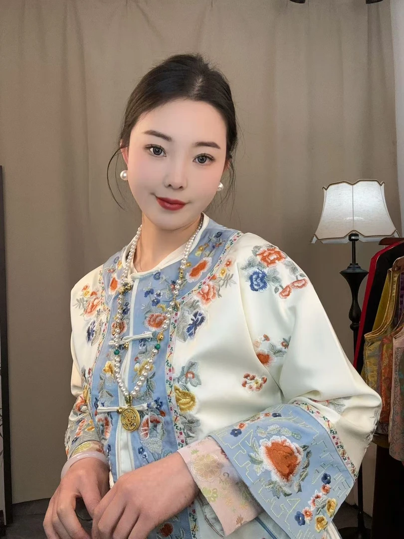 CHUNTIAN【禧里】李李新中式设计款重工刺绣外套