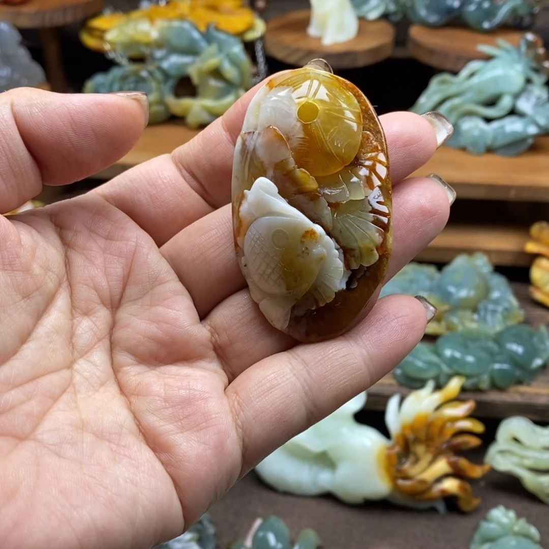 岫玉未镶嵌吊坠(不含链)