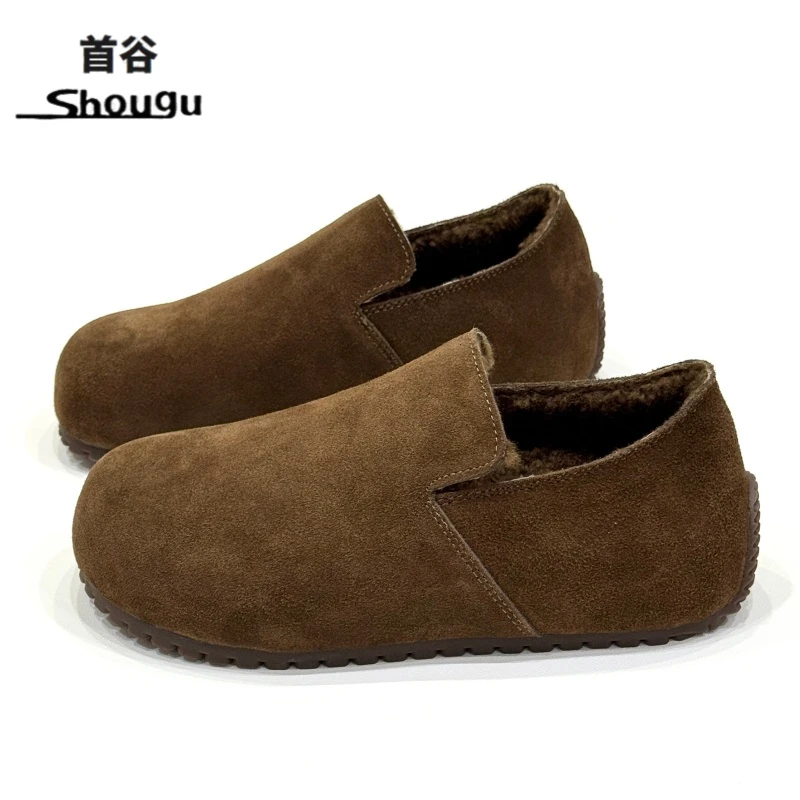 shougu/首谷复古美拉德风勃肯鞋女款卡皮巴拉磨砂懒人两穿踩后跟