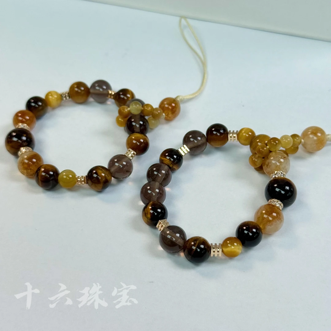 【十六珠宝】虎眼石手机挂设计款FX704多样性发一