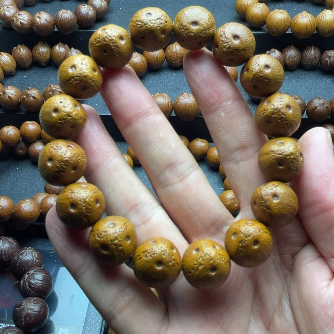 L***。紫金鼠手串16尺寸纯圆土拨鼠