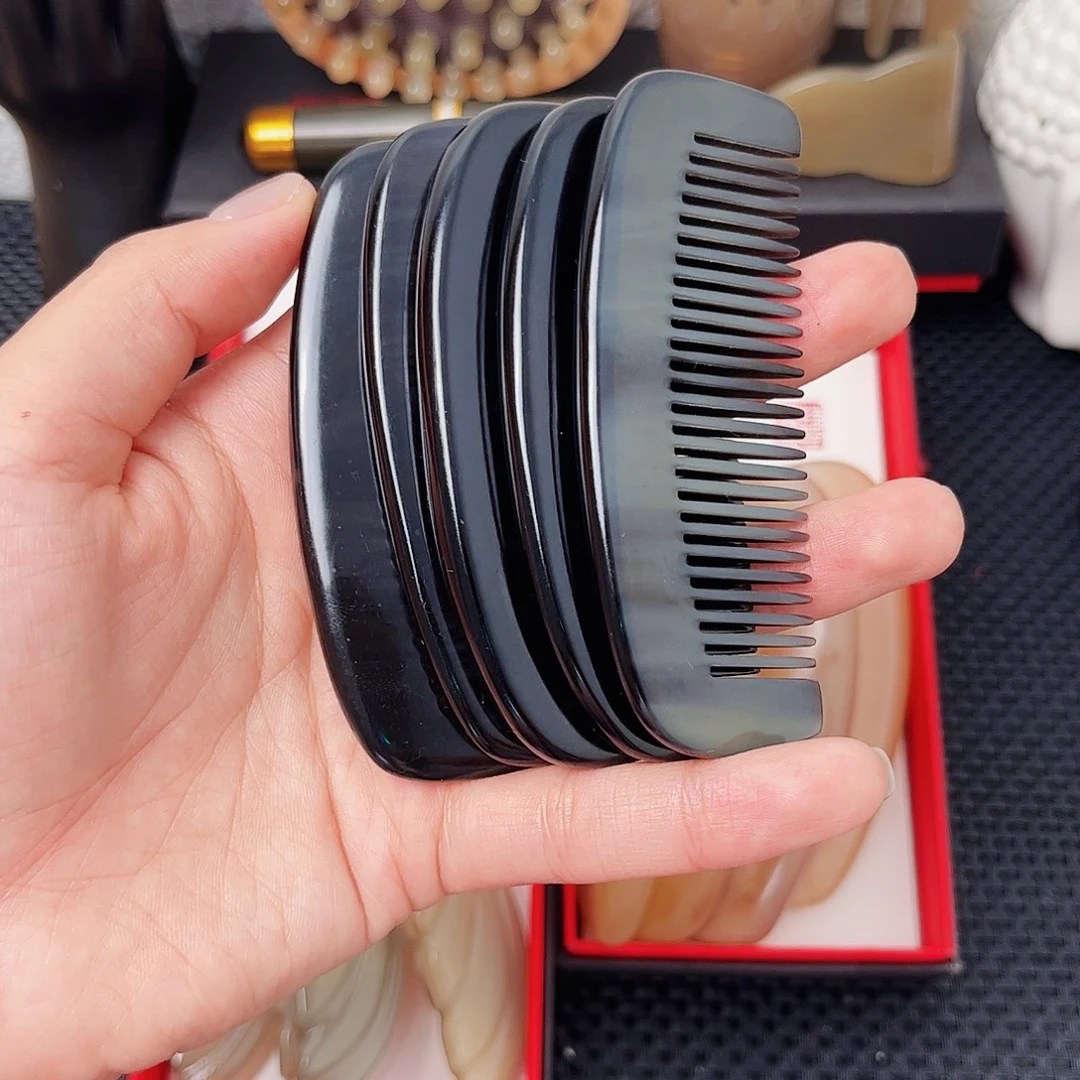 手工制作纯牛角梳子