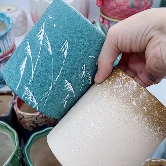 多肉绿植陶瓷花盆9.9包邮，有空