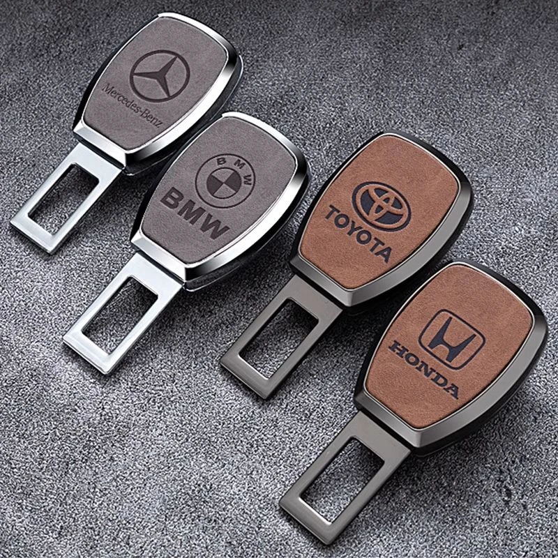 汽车安全带戴片头抠头延长器固定接头卡片车内安全带锁舌插头合金