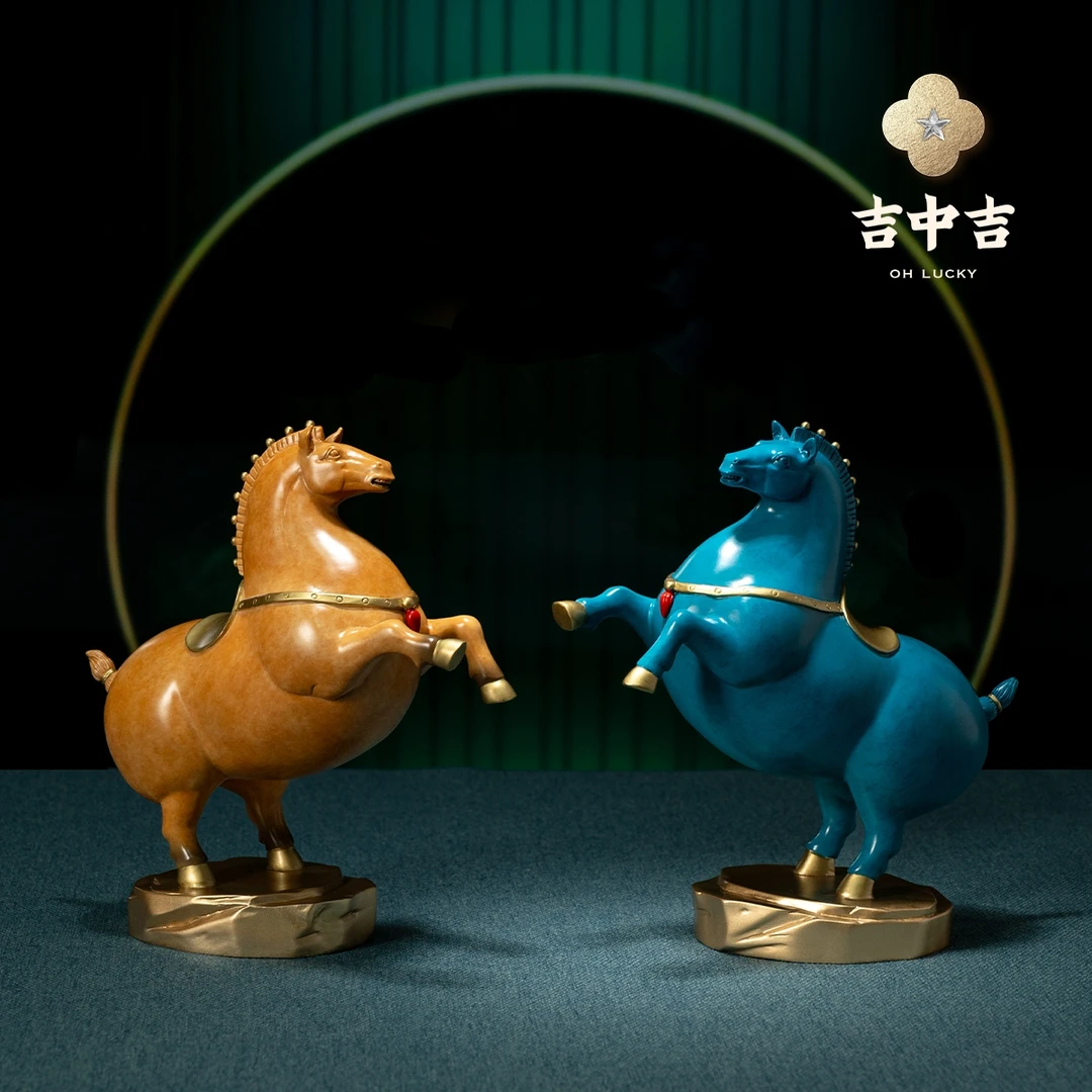 吉中吉·铜《盛世唐马》2026生肖马摆件 客厅玄关办公室装饰摆件