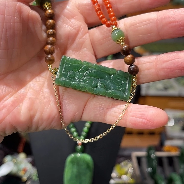 毛衣链未镶嵌和田玉（糖玉）