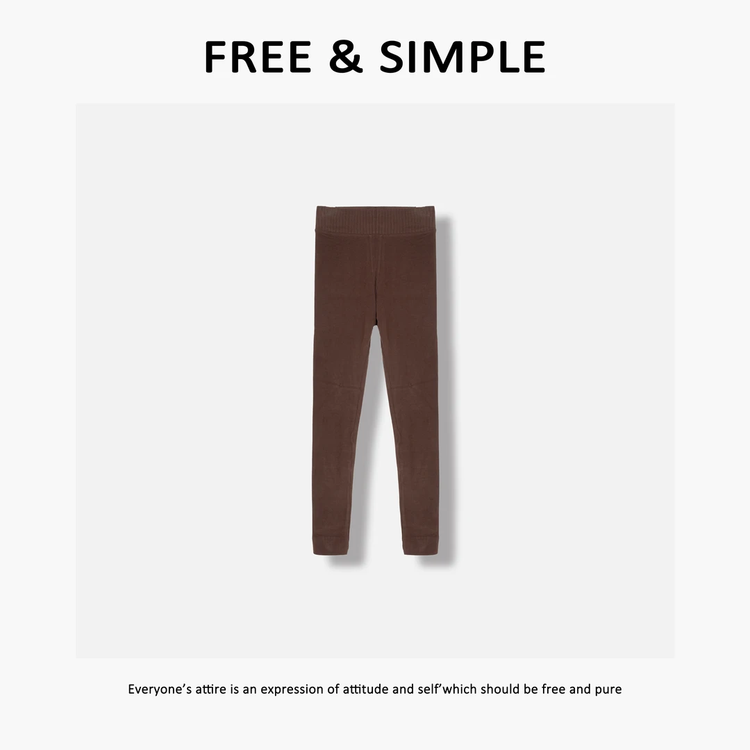 Free&Simple-'塑身裤‘极简韩系感春秋款慕斯暖绒打底裤-C801