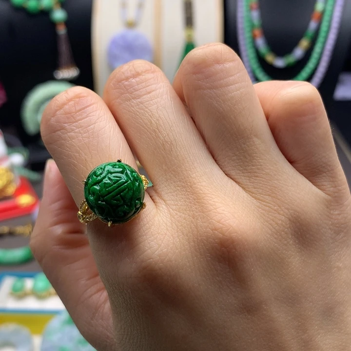 翡翠未镶嵌戒指翡翠戒指