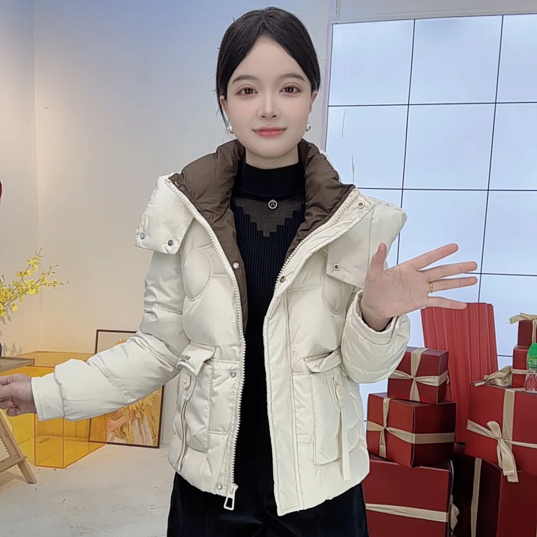 【现货清仓】时尚大口袋加厚保暖修身显瘦洋气百搭棉服外套