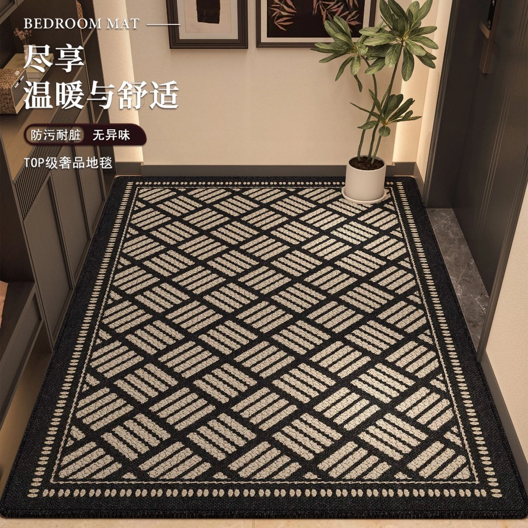 家用新款中古风入户地垫进门玄关防滑脚垫耐脏可裁剪可定制高级垫