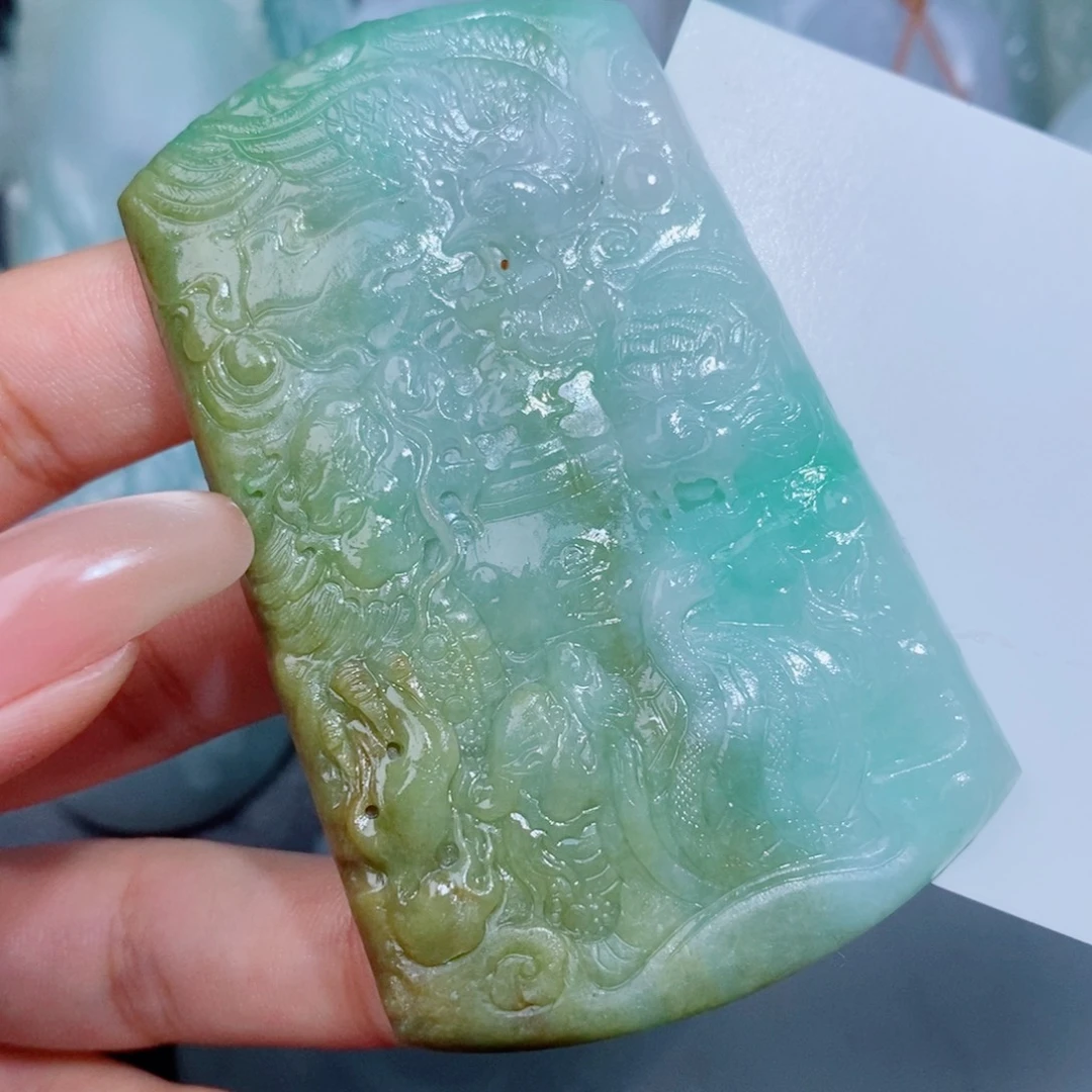 定制翡翠未镶嵌定制毛货翡翠挂件