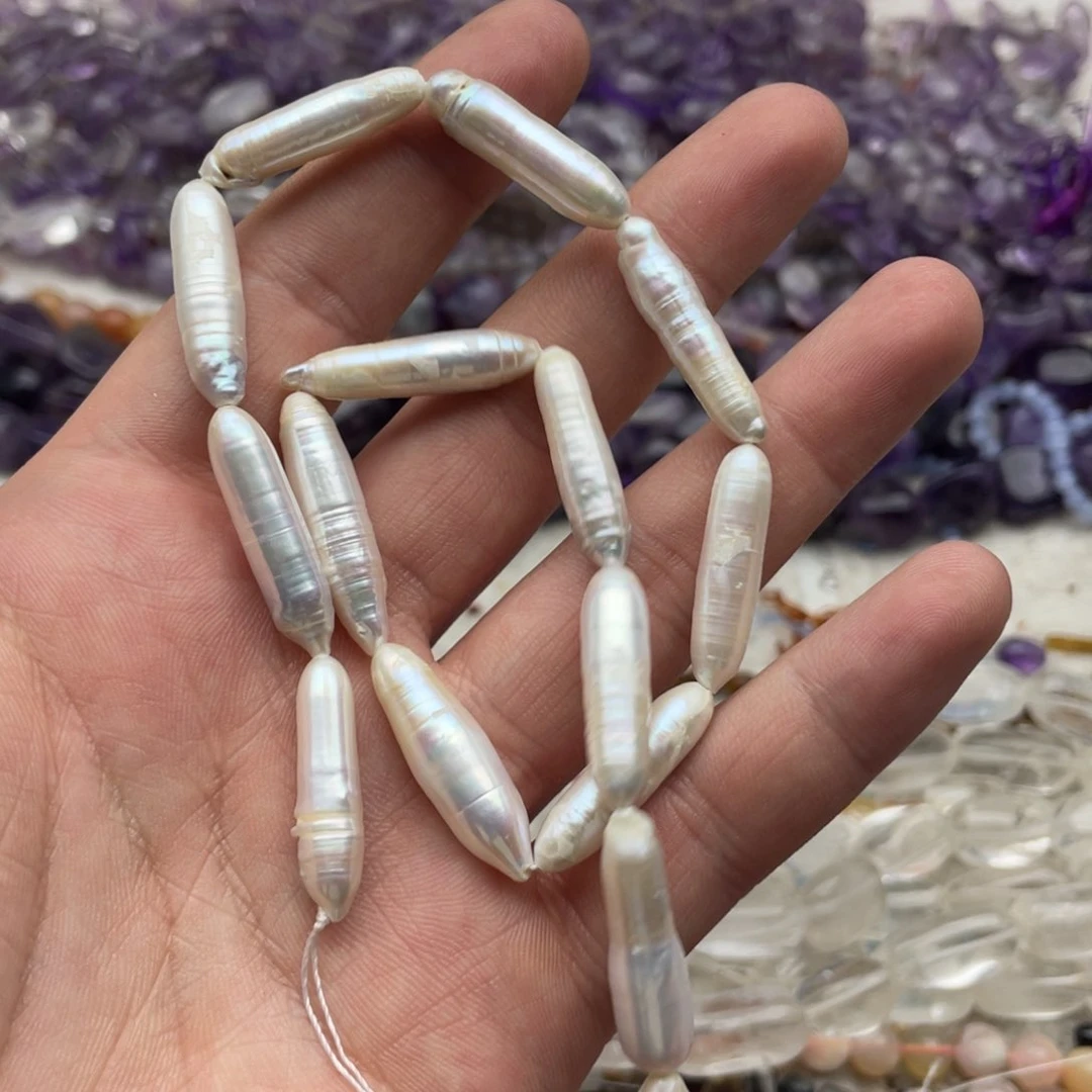 玛瑙/玉髓珠宝半成品未镶嵌一条装珍珠长针6*28mm