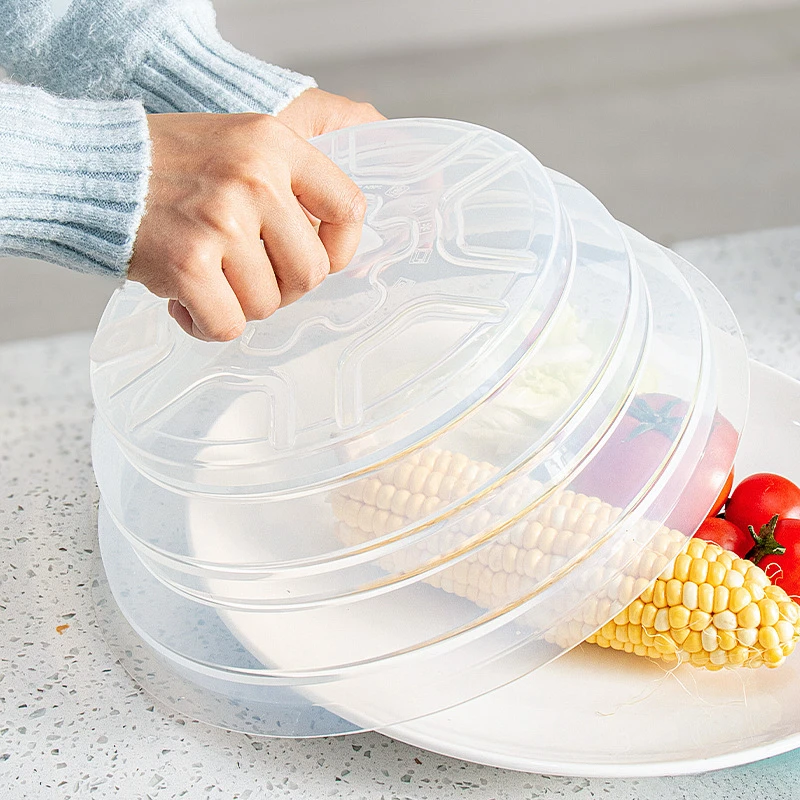 硅胶耐热防溅防尘餐桌罩微波炉耐高温吸力款防尘盖透明家用防尘盖