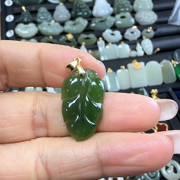 和田玉吊坠(不含链)银S925镶嵌