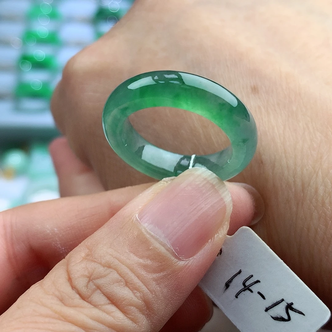 未镶嵌戒指翡翠14-15号