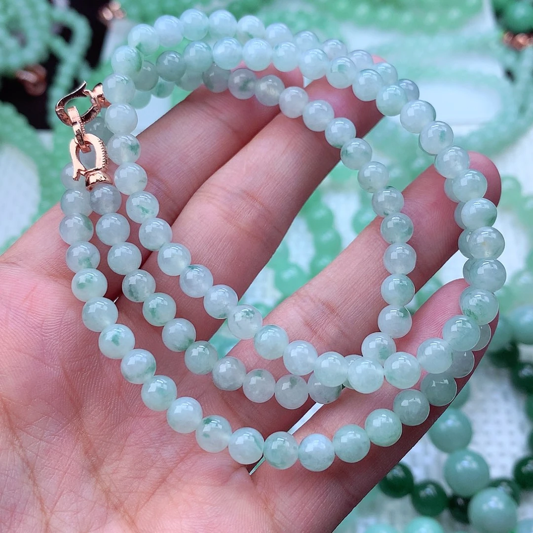 翡翠未镶嵌毛衣链