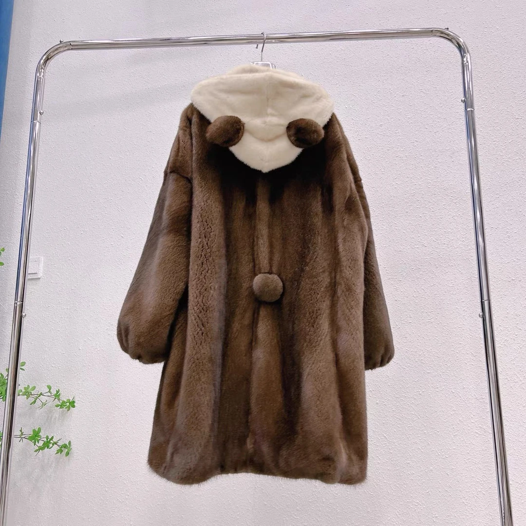 雪球貂，工艺款全抽进口毛毛女士冬季外套大衣秋冬水貂毛